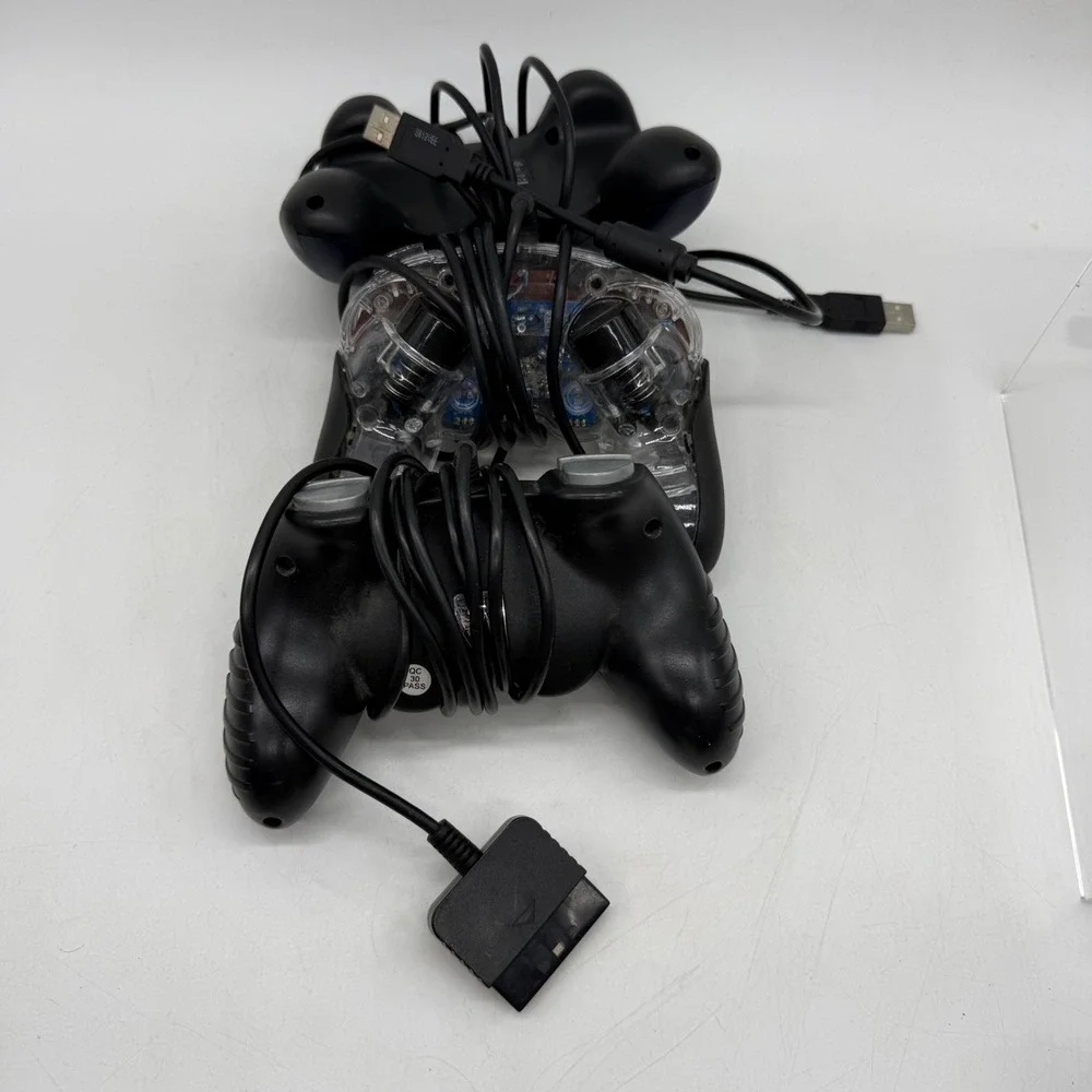 Mixed Brand Controllers Unisex OS Multicolor GameStop USB PS2 Lot 3pk